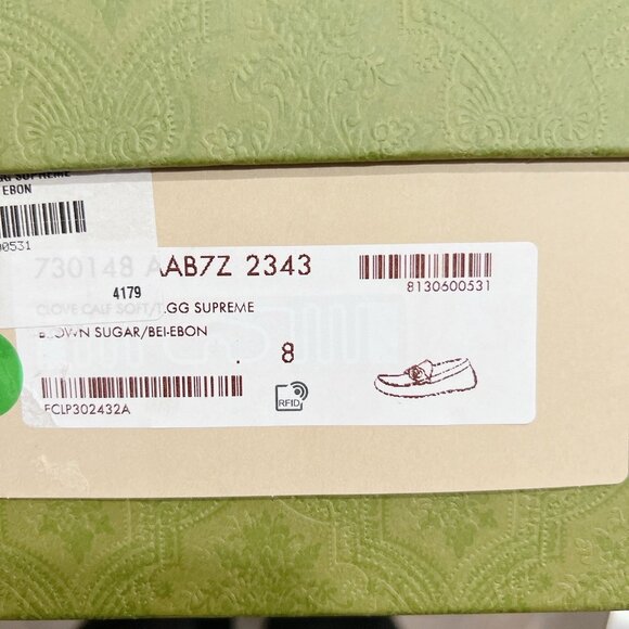 Gucci Supreme GG Interlocking Loafer Driving Shoes Mens Brown UK 8 US 8.5 - Picture 14 of 15